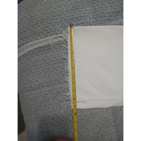 Zara Distressed Wide Leg Jeans White Sz 12 Boho Beachy Cottagecore - Picture 6 of 8